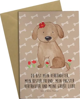 Produktbild von Mr. & Mrs. Panda babykarte Hund Dame - Hundeglück - Geschenk, glückwunschkarten, Grußkarte, weihnachtskarten, Liebenswert, einladungskarten, osterkarten, Liebe, Sprüche