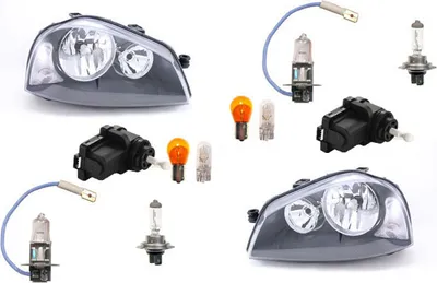 Produktbild von Scheinwerfer passend für Seat Arosa 6H 00-04 Leuchtmittel Satz L R m. Stellmotor 6H1941029 6H1941030 1J0941295B 1J0941295F 9948336 1J0941295C 6 Johns