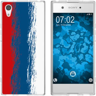 Produktbild von PhoneNatic Case kompatibel mit Sony Xperia XA1 Silikon-Hülle WM Russland M9