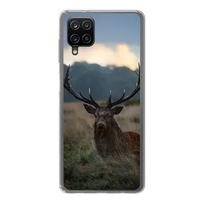 Produktbild von MuchoWow® Handyhülle Schutzhülle Hülle für Samsung Galaxy A12 Hirsch - Wiese - Geweih Silikon Softcase Handy Hülle - Bild
