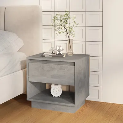 Obrázek produktu pro vidaXL Noční stolek Concrete Grey 45x34x44 cm Dřevěný materiál