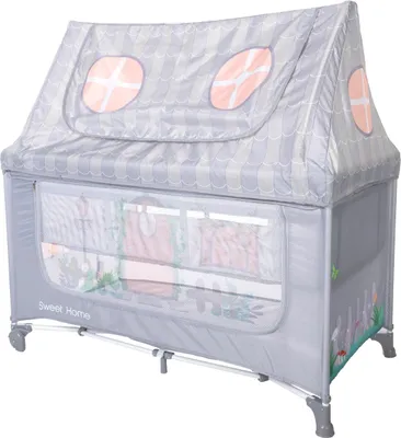 Produktbild von Lorelli Sweet Home Grey Reisebett mit Dach