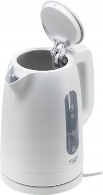 Obrázek produktu pro Adler Kettle | AD 1379w | Electric | 2200 W | 1.7 L | Polypropylene | 360° rotational base | White