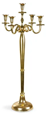 Produktbild von Kerzenleuchter ALU 1, 3 oder 5-armig - 40/60/80cm - Silber, Schwarz, Weiß, Gold