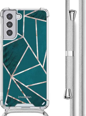 Produktbild von imoshion Design Hülle mit Band Samsung Galaxy S21 Plus - Petrol Green Graphic