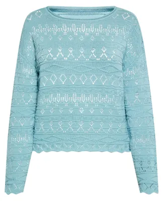 Image de Pull ALBEE pour femme - bleu turquoise, XXL
