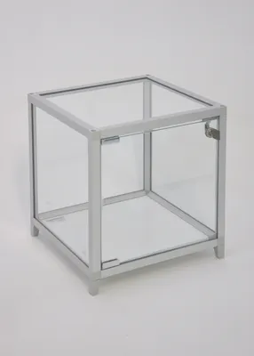 Produktbild von Vitrinen-Würfel VW4242 - 42,8 x 42,8 x 42,8 cm, mit LED-Streifenbeleuchtung / weiss