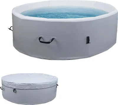 Produktbild von Whirlpool HWC-N97, náhradní bazén pro 5 osob, vnitřní/venkovní nafukovací kapkovitá tkanina, kulatý Ø180cm šedobílý