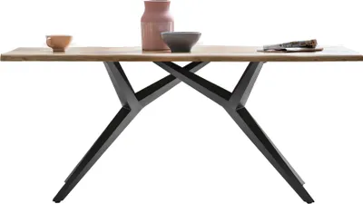 Produktbild von SIT Möbel Esszimmertisch 240 cm aus Wildeiche | Tischplatte natur | Gestell Metall antikschwarz | B 240 x T 100 x H 73 cm | 15533-11 | Serie TABLES & CO