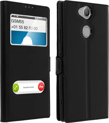 Immagine prodotto di Sony Xperia XA2 Flip Cover con doppia finestra e funzione stand - Nero