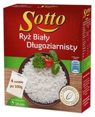 Zdjęcie produktu dla Sotto Ryż Biały Długoziarnisty 4x100g