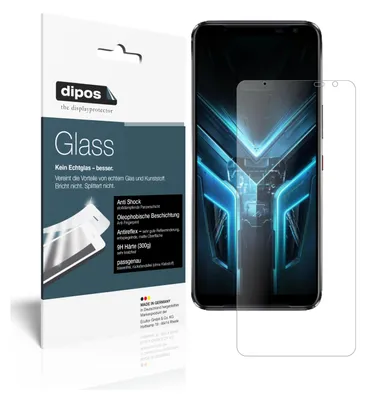 Produktbild von 2x Schutzfolie für Asus ROG Phone 3 matt - Anti-Shock 9H Folie dipos Glass Kunststoffglas