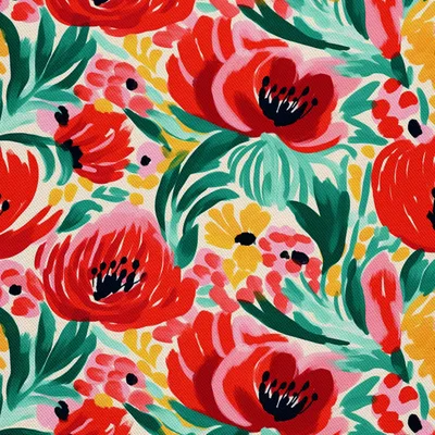 Image de OUTDOOR DECOSTOFFE OXFORD - Blumen - DX2961
