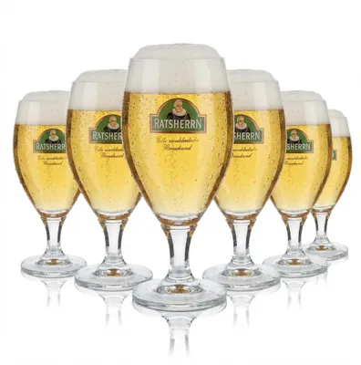 Produktbild von 6x Ratsherrn Pils Glas 0,4l Bier Gläser Pokalglas Biergläser Ritzenhoff