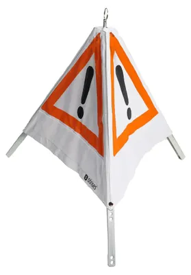 Produktbild von Dönges Klett-Faltsignal, schwarz/rot, ohne Klettschilder Faltsignal Warnpyramide