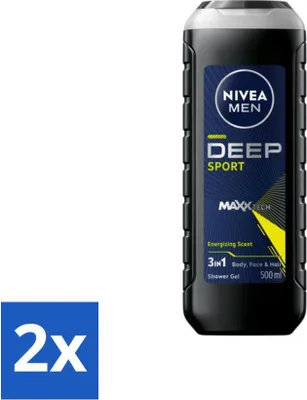 Image de NIVEA MEN - Gel douche - Deep Sport - 500 ml - Pack avantage - 2 pièces
