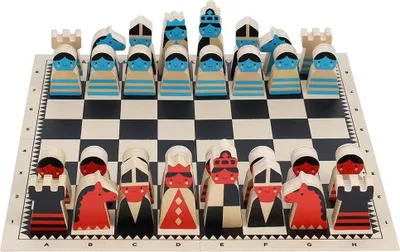 Produktbild von Petit Collage Holz-Schachspiel - buntes Strategiespiel für Kinder