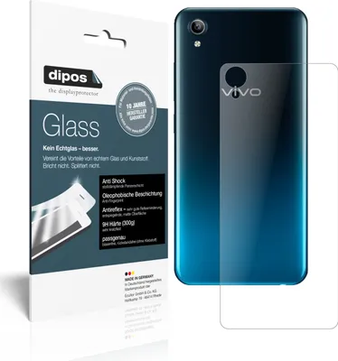 Produktbild von 2x Schutzfolie für Vivo Y91C (2020) Rückseite matt - Anti-Shock 9H Folie dipos Glass Kunststoffglas
