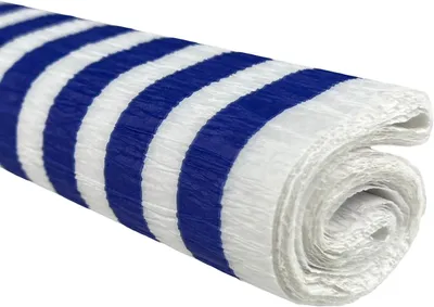 Produktbild von Bibuła marszczona 50x200 niebieskie paski 10 rolek - Paczka