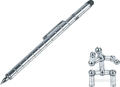 Obrázek produktu pro Sollau magnetické psací kuličkové pero s proměnlivou délkou stříbrné