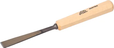 Image de STUBAI Ciseau à bois série 52 - Forme 3 | Fer plat droit - 16 mm, avec manche bois, pour dégrossir, pour les travaux de butée, d'ébauche, de rosace, pour le travail du bois