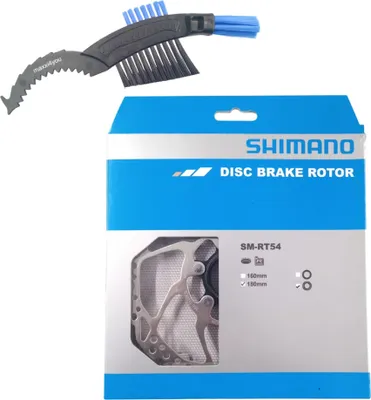 Immagine prodotto di Disco freno per bicicletta Shimano SM-RT54 180 mm in argento-nero, incl. spazzola per catena maxxi4you