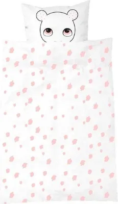 Image de LuckyBoysunday Housse de couette Bunty 140 x 100 cm blanc/rose