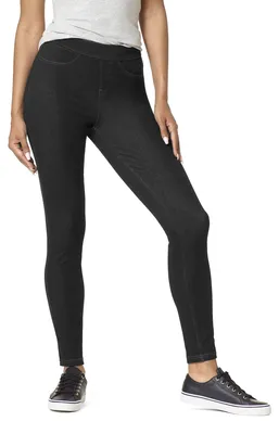 Obrázek produktu pro Dámské džínové legíny HUE, model Curvy Fit, základní střih, barva: černá, velikost: M