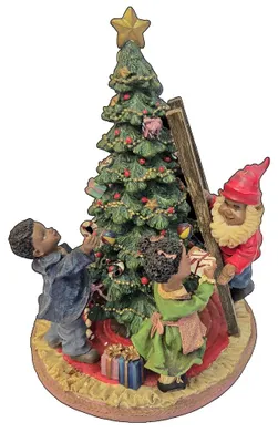 Produktbild von 1300 Weihnachtsbaum mit Weihnachtsmann 21x16cm aus Polyresin