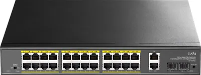 Zdjęcie produktu dla Cudy GS1026PS2, Gigabit Ethernet (10/100/1000), Obsługa PoE, Możliwości montowania w stelażu