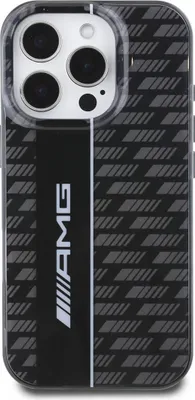 Obrázok produktu pre Mercedes AMG, ochranné puzdro pre iPhone 16 Pro Max s uhlíkovým vzorom, čierne