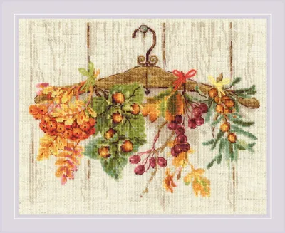 Produktbild von Riolis Kreuzstich-Set „Herbstfrüchte“, 30 x 24 cm