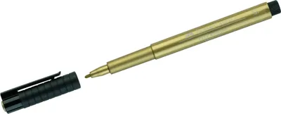 Produktbild von Tuschestift Pitt Artist Pen Spitze: M gold Packung mit 10 Stück