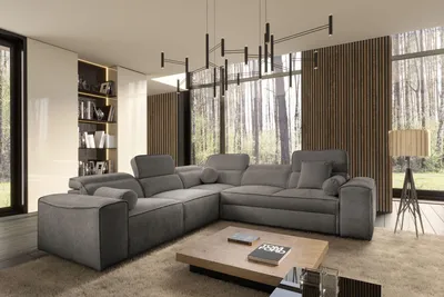 Produktbild von Ecksofa mit Schlaffunktion VITO III Grau Modern Links/Rechts