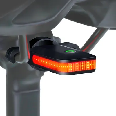 Productafbeelding van Fietsachterlicht, 300° Groothoek Achterlicht voor Nachtritten, Zadelmontage Fietsachterlicht Veiligheidsaccessoires met Automatische Aan/Uit