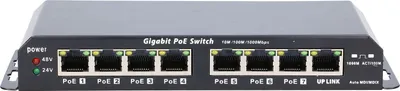 Image de Extralink KRATOS | PoE Switch | 7x Gigabit PoE  1x Uplink RJ45  24V 2.5A Power Supply  60W Power