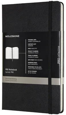 Image de Moleskine - carnet professionnel, ft 13 x 21 cm, ligné, couverture rigide, 240 pages, noir