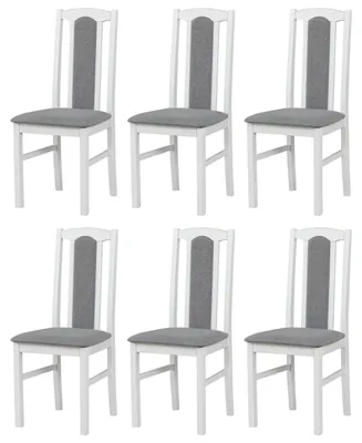 Image de ESSZIMMERSTUHL - Lot de 6 chaises Bos 7, blanches, style "hygge", modèle 91