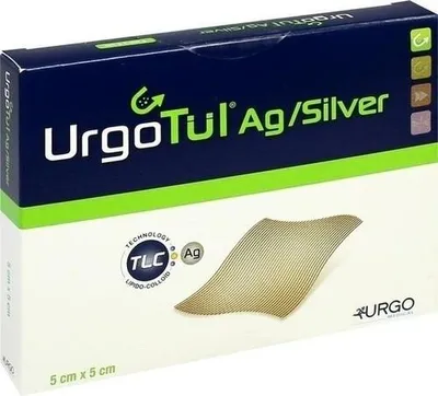 Immagine prodotto di Urgotül Silver 5x5 cm garza per ferite 10 pz