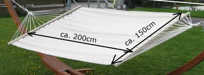 Produktbild von Doppelhängematte 150x200cm BEIGE aus Baumwolle von AS-S