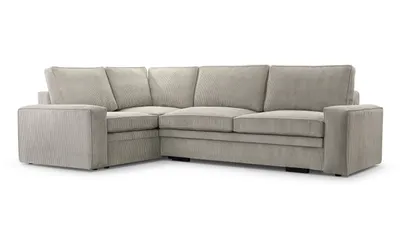 Produktbild von AX LIVING Cord Schlafsofa Couch hellgrau Treville mit Schlaffunktion L