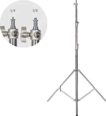 Immagine prodotto di Stativo per luci, regolabile in altezza, design leggero, 280 cm