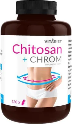 Image de Vitadiet Chitosan + Chrome 120 gélules. Taux de glucose