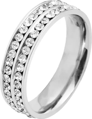 Produktbild von Akzent Damen-Ring aus Edelstahl, mit Similisteinchen