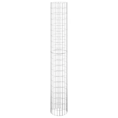 Produktbild von vidaXL Gabionen-Säule Rund Verzinkter Stahl Ø30x200 cm