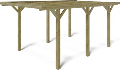 Immagine prodotto di Tettoia posto auto coperto in legno 3.04x5.12 m - 15.56 m2