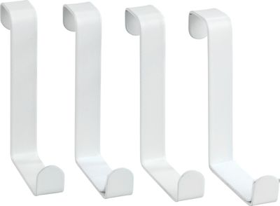 türhängehaken 7,6 x 6 cm Stahl weiß 4 Stück