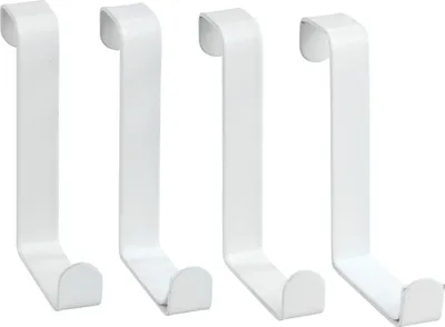 Produktbild von türhängehaken 7,6 x 6 cm Stahl weiß 4 Stück
