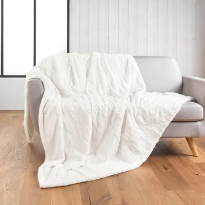 Image de Elzusha - Couverture en Fourrure artificielle Sherpa, 180 x 220 cm