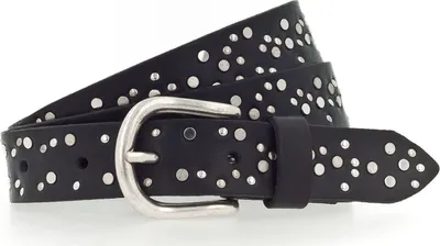 Produktbild von Vanzetti Leder Gürtel 25mm Rivet Belt W75 Black schwarz